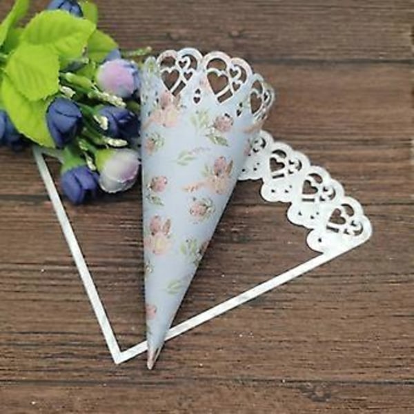 Hjerte Metal Skæreforme Stencil DIY Scrapbooking Album Papir Kort Skabelon Form Prægning Håndværk Dekoration