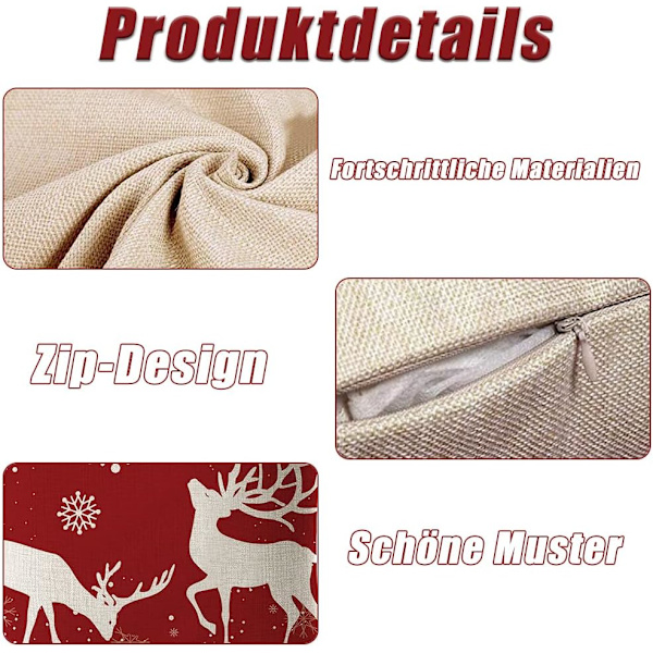 4 stycken julkuddfodral, julkuddfodral, Chr