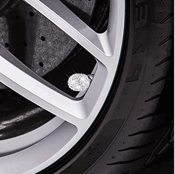 Ventilhattar, Auto Crystal Däckventil Dammskydd Diamant Strass
