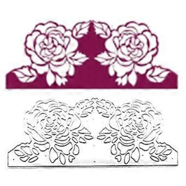 Roseblomst Metal Skæreforme Stenciler til DIY Scrapbooking Dekoration Prægning
