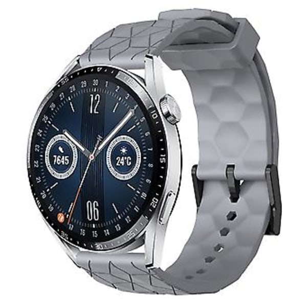 Fotbollsmönstrat Armband för Huawei Watch GT3 46mm (Grå)