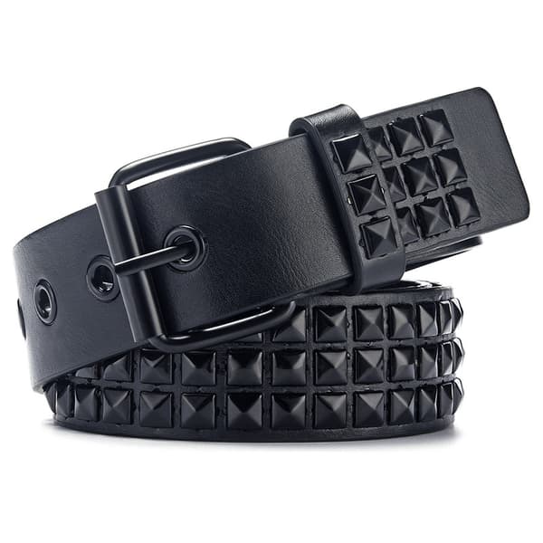 (Svart 110cm)Punk Rock Klassisk Pyramide Pigget Skinnbelte