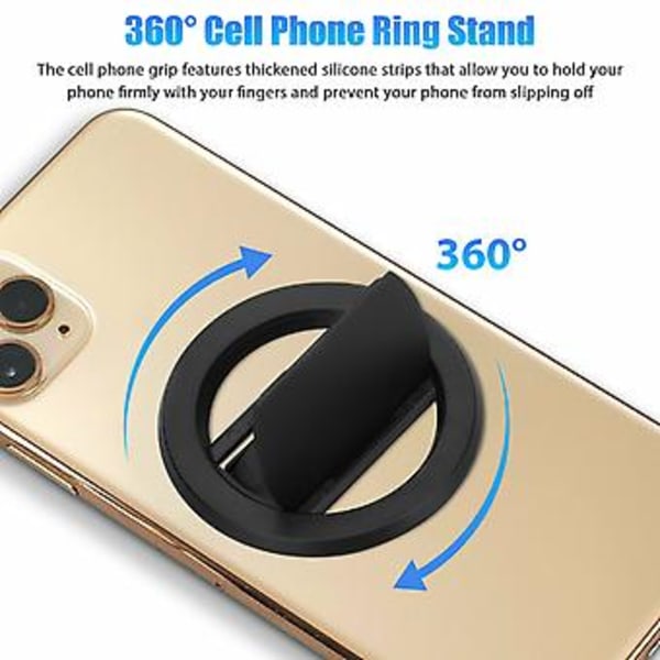 Fingerringhållare Ställ Grepp 360° Roterande För Mobiltelefon Bil Magnetiskt Fäste ( )