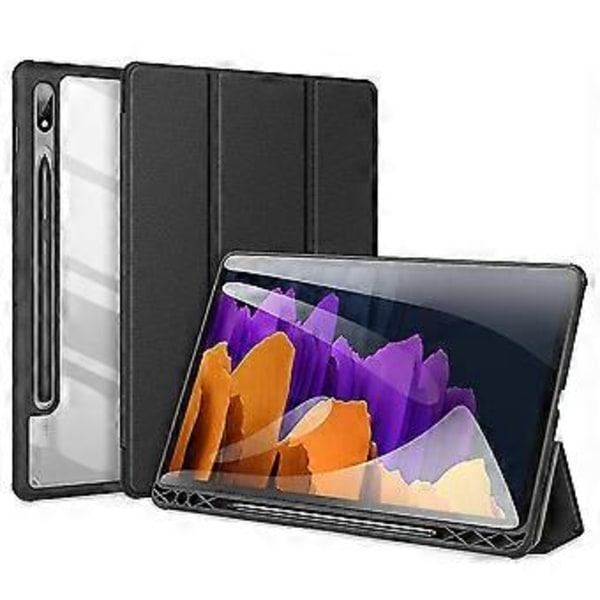 Skyddande surfplattefodral kompatibelt med Samsung Galaxy Tab S8 11 tum / Galaxy Tab S7 2020 11 tum (Svart)