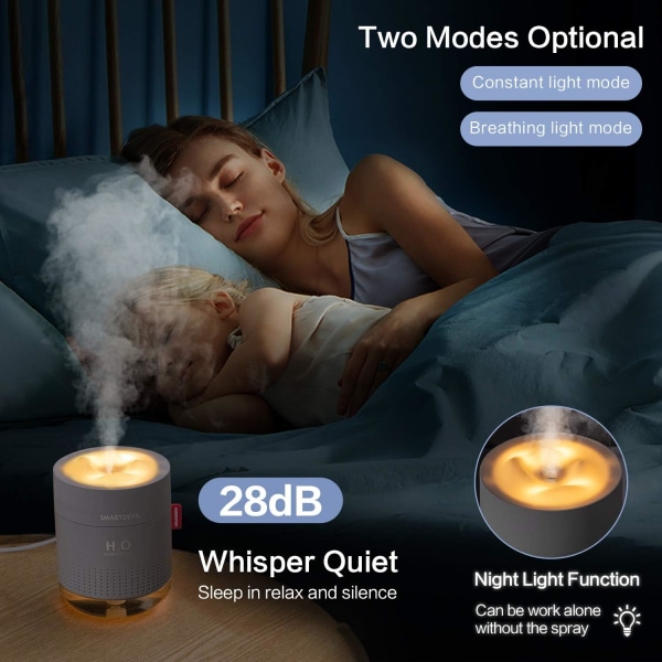 Mini baby luftfugter, bærbar luftbefugter til hjemmet, stille USB