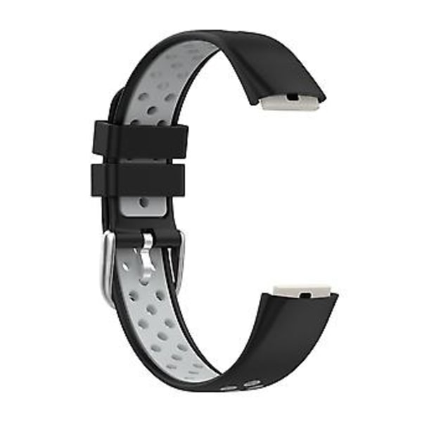 Silikonarmband till Fitbit Luxe (Svart Grå)