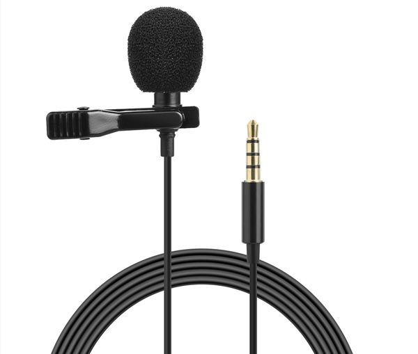 Lavalier-mikrofon, profesjonell 3,5 mm omnidireksjonell kondensator