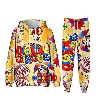 The Amazing Digital Circus Hooded 3D Sweatshirt Set D(150 Barn)