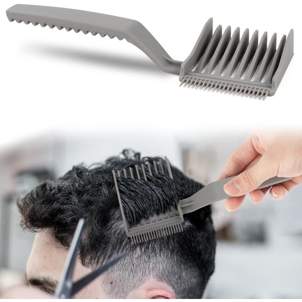 Hårkam för män, frisörkam, böjd positioneringskam, barber fade kammar för män, Salo