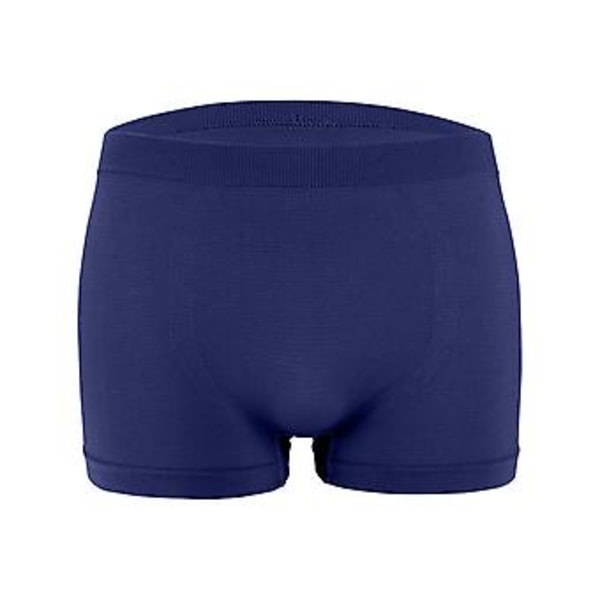 Män Boxers Elastisk Solid Färg Midja Andningsbar U Konvex Antiseptisk Underkläder Bulge Pouch Män Underbyxor Inner Wear Kläder (Marinblå)