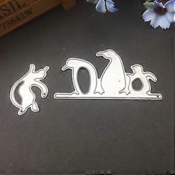Pingvin Metal Skæreforme Stencil DIY Scrapbooking Album Stempel Papir Kort Embos