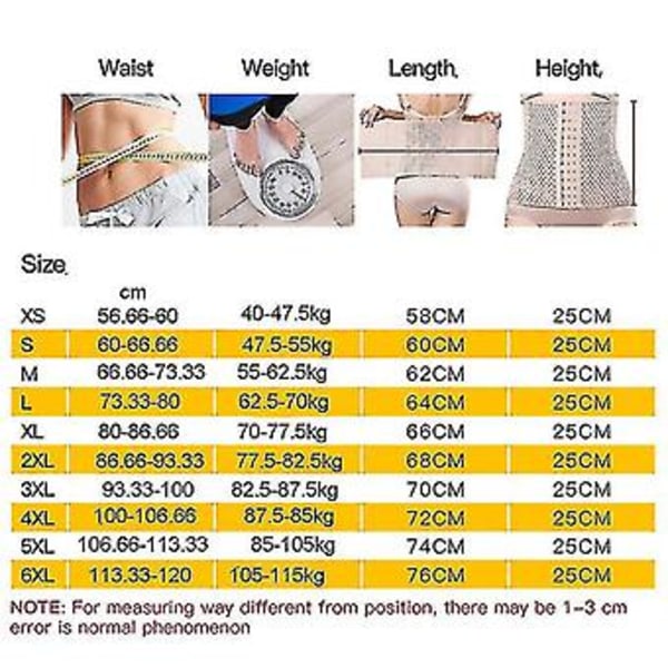 Kvinders Talje Er Korset Bælte: Under Tøj Sport Tum Torso Swear () # (3XL SORT)