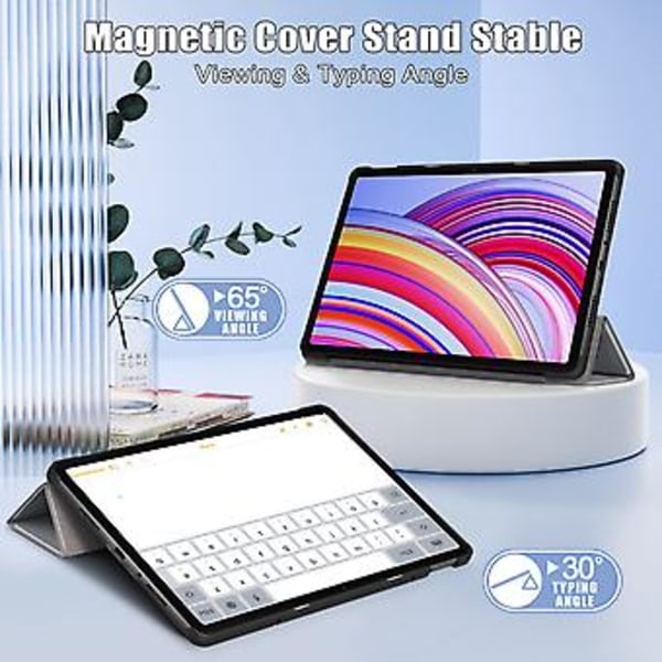 Smart Læder Tablet Etui Til Xiaomi Redmi Pad Pro 12.1 (Grå)