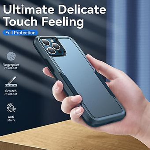 PC + TPU støtsikker etui for iPhone 13 Pro (Blå)