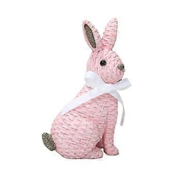 Hartsi Pupu Figuriini Mini Pupu Patsaat Eläinhahmo, Ulkokoristetaiteeseen (Vaaleanpunainen Istuva)
