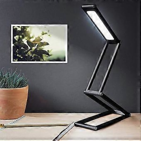 Sammenleggbar LED Skrivebordslampe - Sammenleggbar Bærbar USB Bordlampe Med 3 Lysstyrkeinnstillinger - For Hjem, Lesing, Studier, Arbeid, Reise, Gave