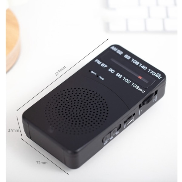 Bärbar Radio, AM(MW)/FM Batteridriven Radio, Fickradio