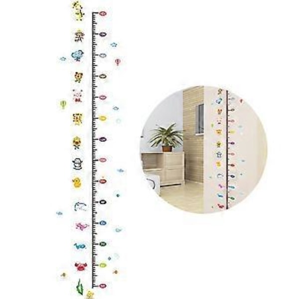 Ornament Barn Växtdiagram Dekal Höjdmätning Diagram Höjdmätning Väggdekal