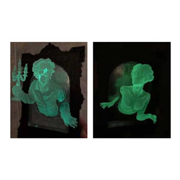 Model B 20*30cm, Halloween Phantom Wall Decor, Lysende Phantom i