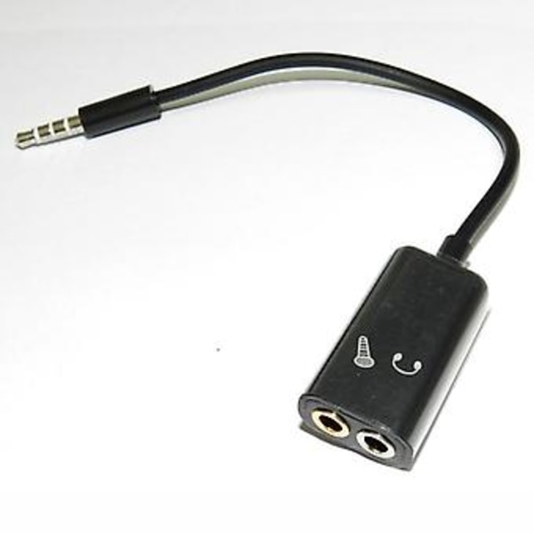 3,5 mm:n audio-kuulokemikrofonin Y-jakokaapelisovitin mikrofonin kuulokejakaja ( )