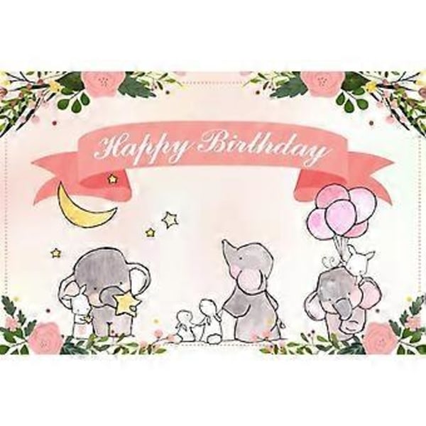 Rustik Grå Träelefant Bakgrundstillbehör för Baby Shower Blå Blommig Det är en Pojke Nyfödd Barnfödelsedagsfest Dekorationer Studio Tårta Smash Godis Des