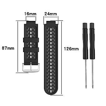 Garmin Approach S2 / S4 silikoniranneke (musta harmaa)