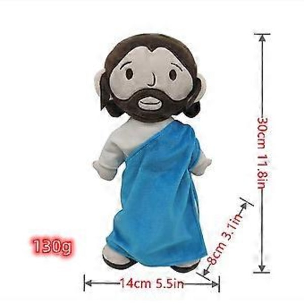 Söpö Täytetty Jeesus-Pehmolelu Kirkkomies Kuoro Piirretty Neddy-Koristeet Sopivat Pojille Tytöille Syntymäpäivälahjaksi (Wand Jesus)