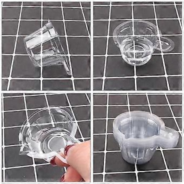 100 stk. Epoxy Blandingskopper Epoxy Plastikkop DIY Epoxy Blandingsholdere Plastform Kop Dispenser