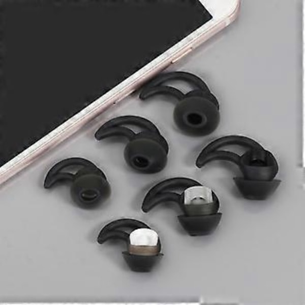 Ørepropp-tupper Ørekrok for BOSE Soundsport QC20 QC30 Erstatning Støyisolasjon (Svart)