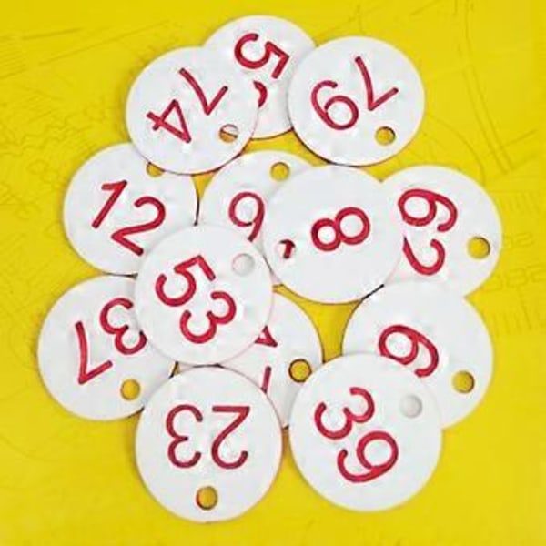 Nummererte Merker 1-100 Runde Etiketter Enkle å Feste for Birøkt Landbruk Tilbehør (Oransje)