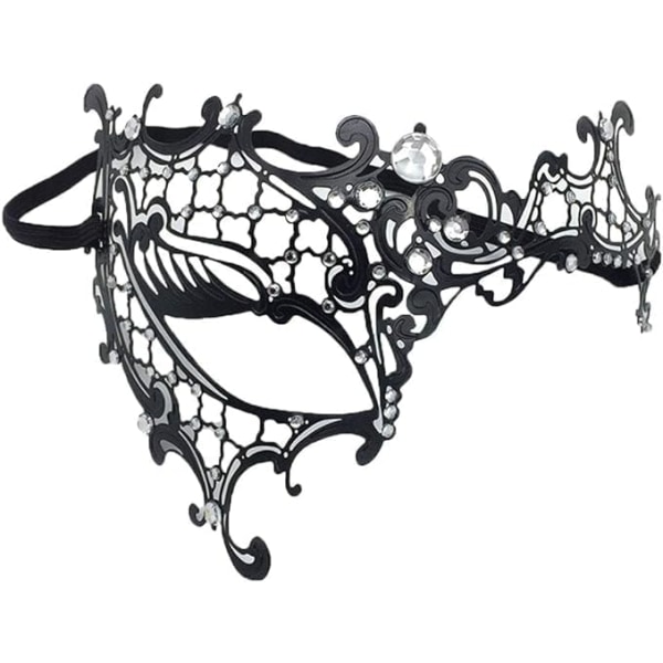 2 st venetiansk mask, metallmask parmasker för maskerad, balfestkarneval