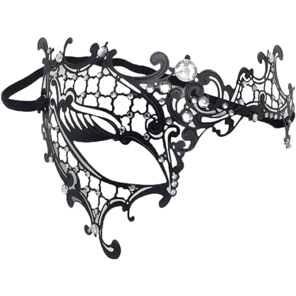 2 stk. Venetiansk maske, metallmaske parmasker for maskerade, ballfestkarneval