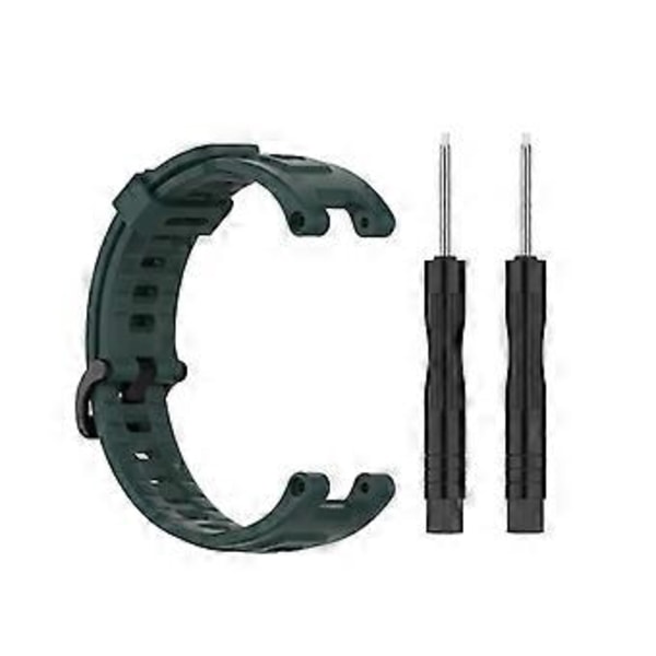 Leiouser -hihnanauha silikoninen ranneke yhteensopiva -amazfit T-rex Trex Pro Trex ProSmart älykellolle, rannekkeen vaihto (Tummanvihreä)