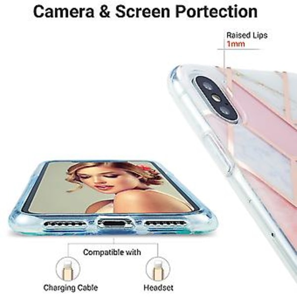 TPU Skyddande Skal för iPhone XS / X (Rosa)