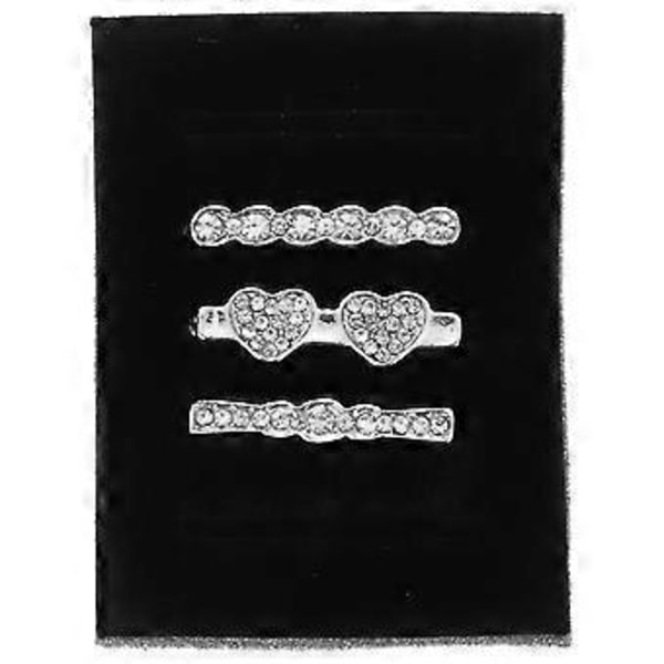 3 st Klockarmbandsberlocker Dekorativa Klockbandsringar Legering Klockarmbandsberlocker (2,2X0,8CM Silver)