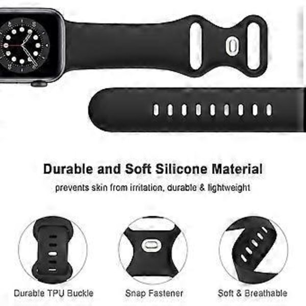 5-pak Bands Kompatibel med Apple Watch Band 38mm 40mm 41mm 42mm 44mm 45mm, Kompatibel med iWatch Serie 7 6 5 4 3 2 1 SE Kvinder Mænd Vinrød/Grå/Te