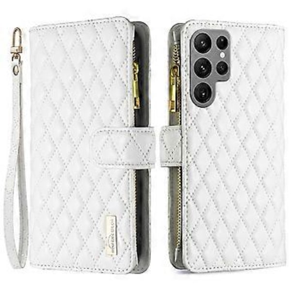 Læderetui med lynlås til Samsung Galaxy S24 Ultra (Style F)