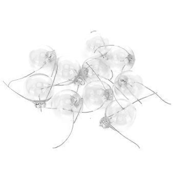 10 stk/sett Dekorative Hengende Kule Gjenbrukbare Fyllbare Transparente Julekuler for Feriefest 8cm