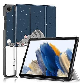 Smart Lærtablettveske For Samsung Galaxy Tab A9 Plus (Lat Katt)