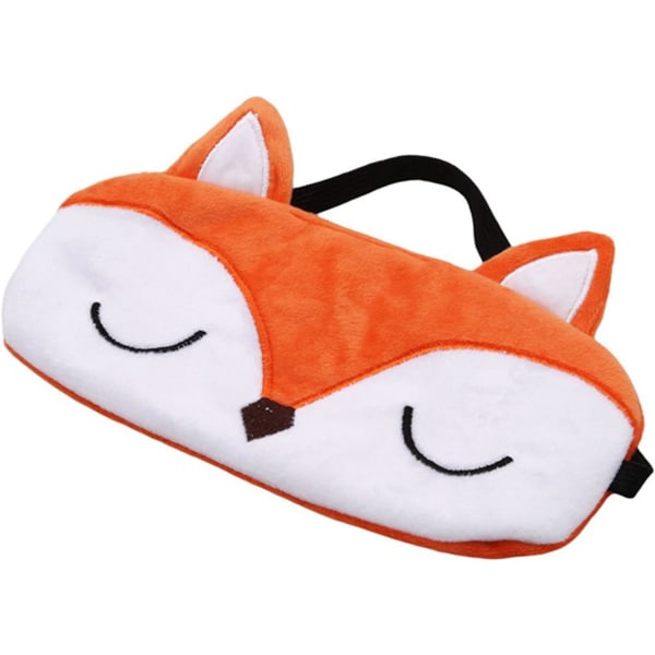 Øyemaske for søvn Fluffy Cute 3D Fox Pustende og bærbar,