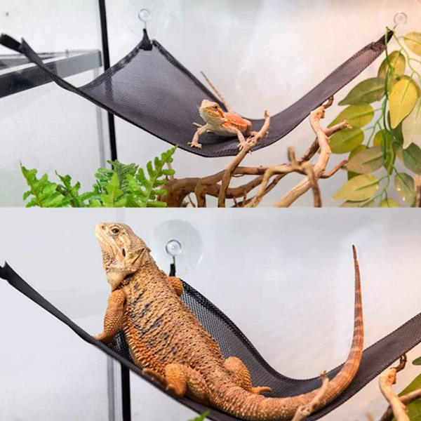 2 stk. reptilhængekøjer, firbenhængekøje, reptilfirbenhængekøje