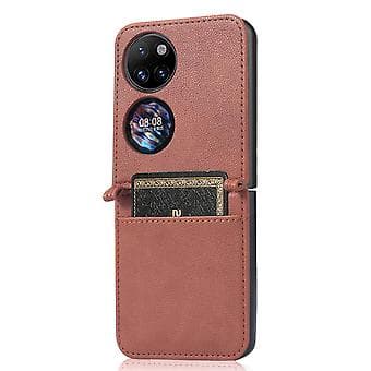 Foldbar Telefonetui Til Huawei P50 Pocket (Brun)