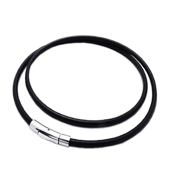 Lädersnöre för halsband/hänge - Easy Rostfritt Stål Click Cl