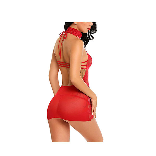 Naisten Babydoll-alusasut Pitsi Chemise Halter Yöasu Teddy-mekko