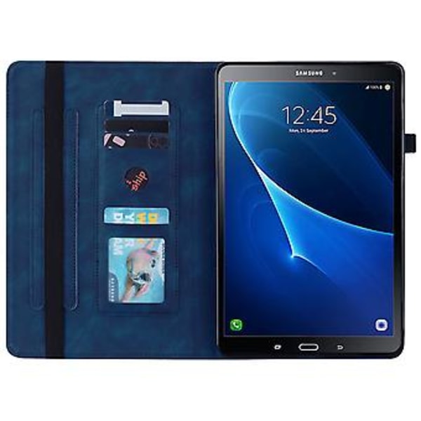 Läderfodral med blixtlås för Samsung Galaxy Tab A 10.1 2016/T580/T585 (Blå)