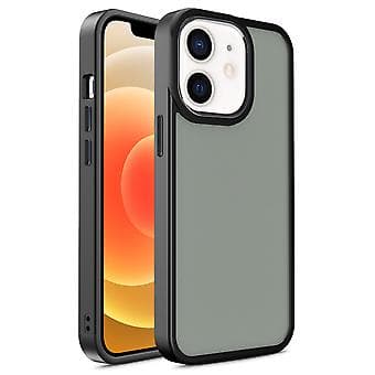 PC + TPU Telefon Cover til iPhone 12 / 12 Pro (Sort)