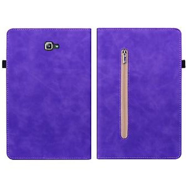 Lynlås Læder Tablet Etui Til Samsung Galaxy Tab A 10.1 2016/T580/T585 (Lilla)