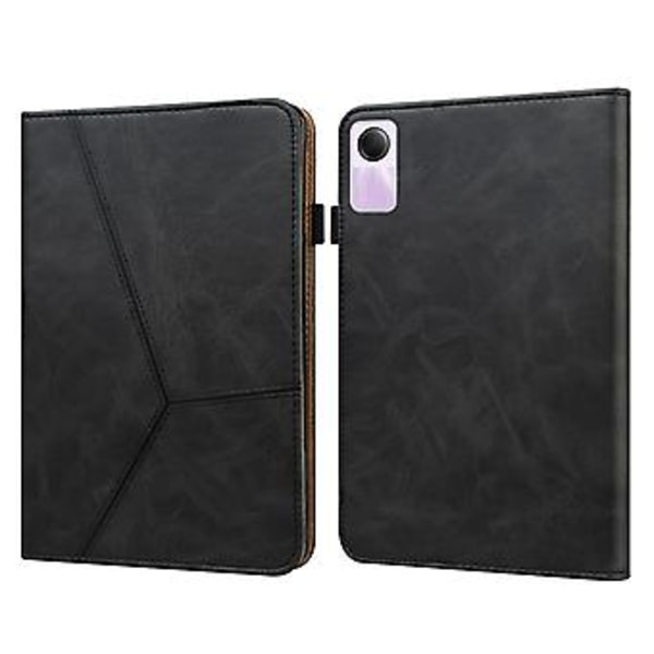 Stribet Læder Tablet Etui Til Xiaomi Redmi Pad SE (Sort)