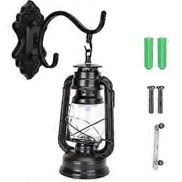 Europeisk Retro Vegglampe Vintage Parafin Glasslamper for Stue Arbeidsrom Bad Svart