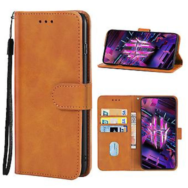 Nahkainen puhelimen kuori ZTE Nubia Red Magic 7S:lle (Ruskea)